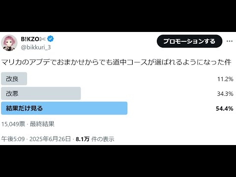 『道』走る。折れたらTA【マリオカートワールド】