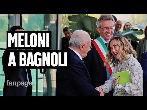 Meloni a Bagnoli per la firma dell'accordo: "Investimento strategico, nessuna passerella"