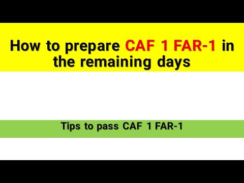 How to prepare CAF 1 in remaining days || Tips to pass CAF 1