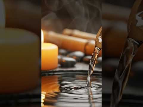 Relaxing bamboo water candle 1