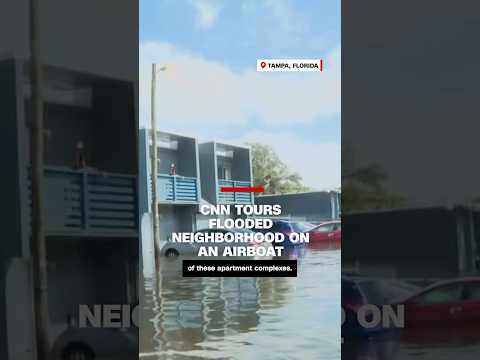 CNN tours flooded neighborhood on an airboat