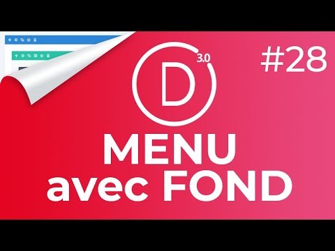 #Divi 28 - Créer un fond dans le Menu