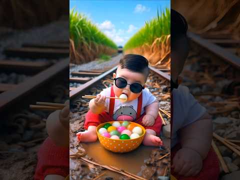 ❤️ Evolution of Baby: Train Meets on Baby for Food Eating #cat #cute #love #shorts BabyLos 114