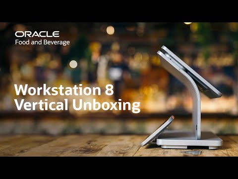 Unboxing the Oracle MICROS Workstation 8 with a vertical stand