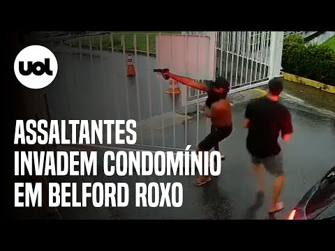 Condomínio é invadido por assaltantes em Belford Roxo (RJ)