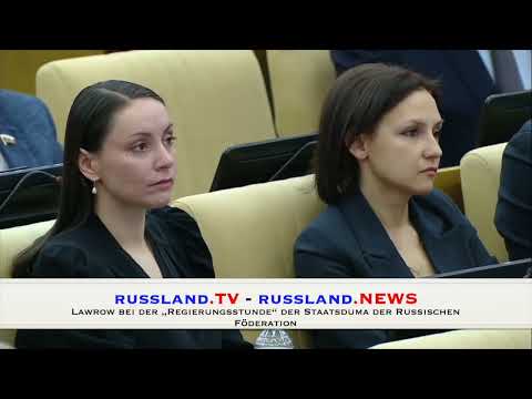 Lawrow bei der „Regierungsstunde“ der Staatsduma der Russischen Föderation