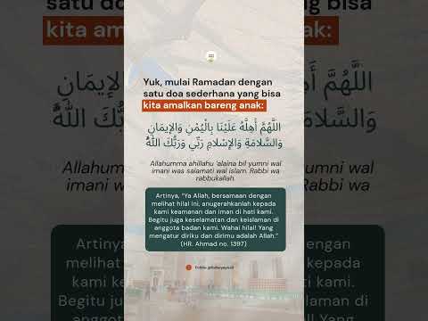 Yuk, mulai ramadan dengan satu doa sederhana yang bisa kita amalkan bareng anak #ramadan2026 #doa