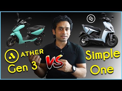 Ather 450X Gen 3 VS Simple One Electric Scooter | Big Comparison | Electric Vehicles