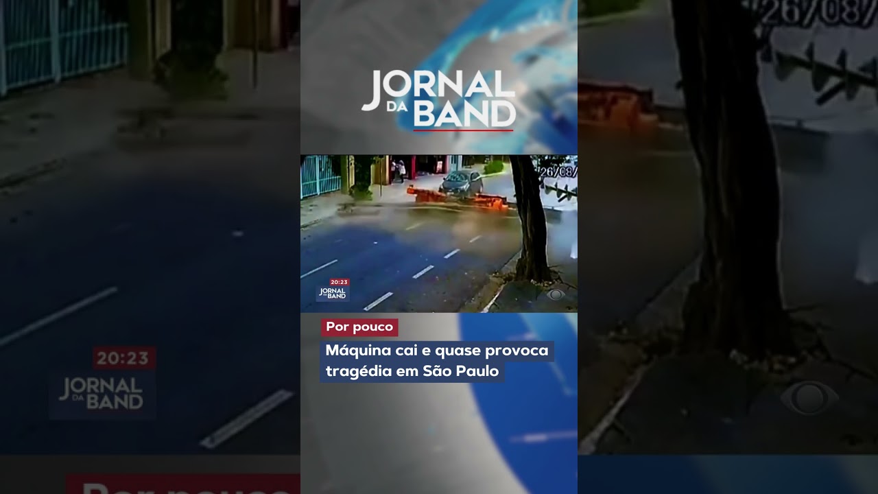 Máquina cai e quase provoca tragédia em São Paulo