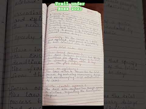 Trail under Bnss 2023 ,lawnotes, lawdegree