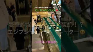 世界一高級な百貨店ハロッズのエジプシャン・ エスカレーター　イギリス　ロンドン　ナイツブリッジ駅下車