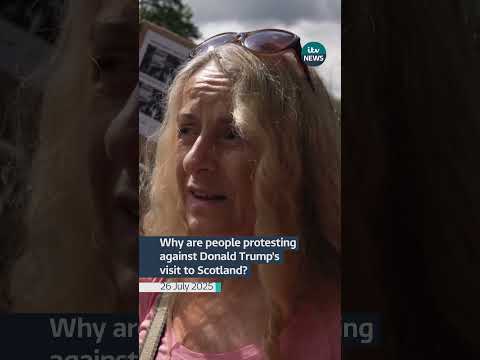 Why are people protesting against Donald Trump's visit to Scotland? #itvnews | ITV News