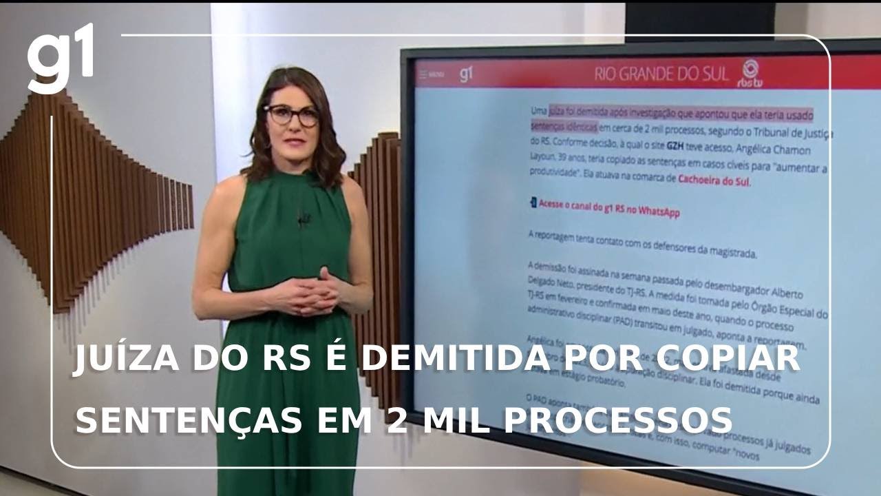Juíza do RS é demitida por copiar sentenças em 2 mil processos