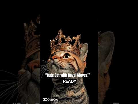 Cute Cat with Crown Royal Dance 👑💃#Shorts#cat #catshorts #catlovers #cats #catvideos