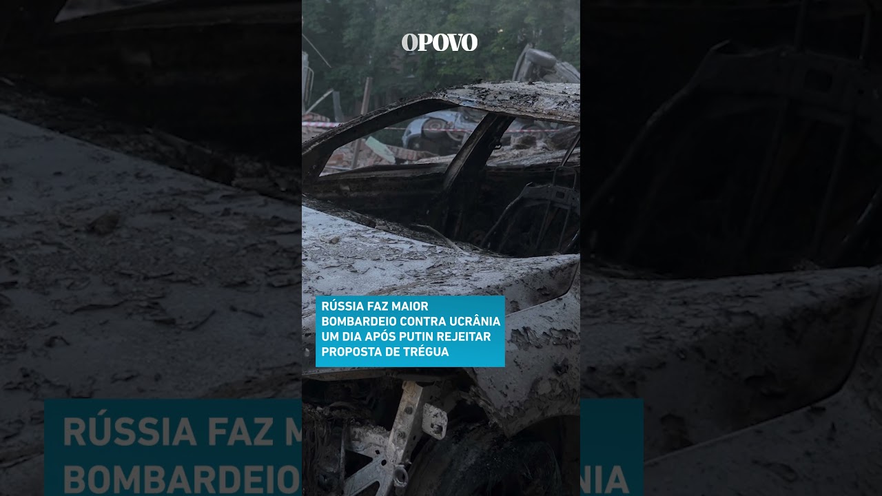 Rússia faz maior bombardeio contra Ucrânia um dia após Putin rejeitar proposta de trégua de Trump