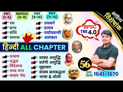 56. Complete हिन्दी व्याकरण & साहित्य Master Video, BPSC TRE 4.0 | PRT/TGT/PGT| Nitin Sir Study91