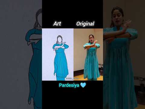 Dance flipbook Art Vs Original 🩵✨ #shorts #flipbooks #Art #newpost #viralreels #pardesiya
