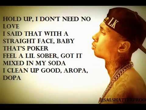 Justin Bieber ft Tyga -  Wait For A Minute (lyrics on screen)