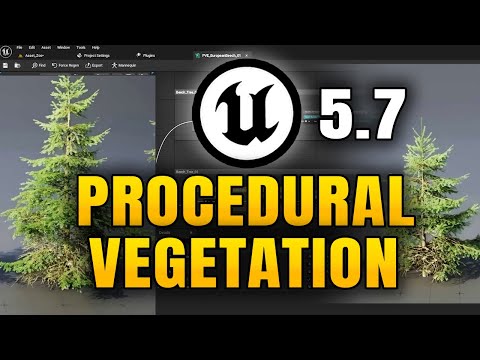 Unreal Engine 5.7 NEW Procedural Vegetation Editor