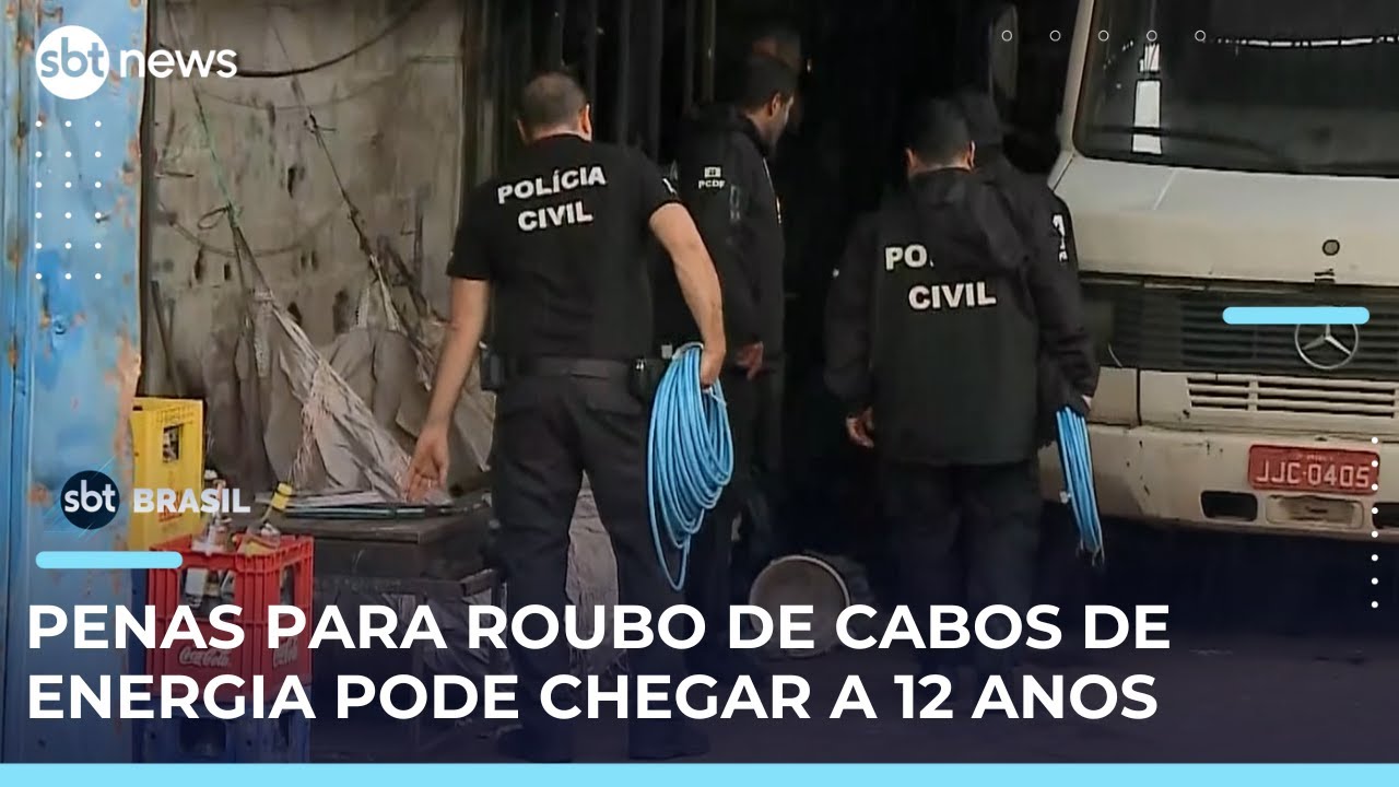 Câmara aprova lei mais dura contra furto e roubo de cabos elétricos | #SBTBrasil