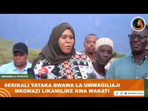 RC BATILDA AAGIZA KASI KUONGEZWA UJENZI BWAWA LA UMWAGILIAJI MKOMAZI #MWAMBELAINFO