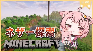 【#minecraft 】ハードでソロプレイ！ネザー探索でポテトと高野豆腐Getしたい！【#狐桃たま #vtuber】