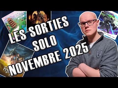 Les sorties jeux de société Solo du mois de Novembre 2025