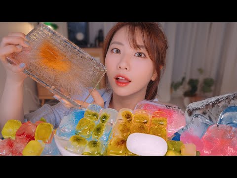 ❄️시원한 얼음 씹어 먹는 소리 ASMR 얼음 먹방 🧊 Crunchy ice eating