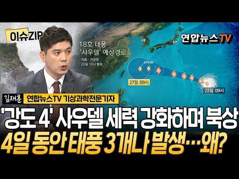 나흘 동안 태풍 3개 <strong>발생</strong>…전신주 뿌리째 뽑히는 '강도 4' 사우델 다음 주 오키나와 도착｜22일엔 3시간 만에 19호·20호 태풍 연달아 <strong>발생</strong> [이슈ZIP] / 연합뉴스TV