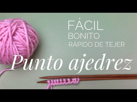 № 150 // punto ajedrez a dos agujas. Un punto unisex, bonito, perfecto para principiantes