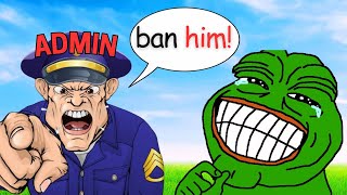 YouTube thumbnail for rackpog's video titled 'Trolling Rust Streamer Until Salty Admin Bans us... (ft. Epic)'