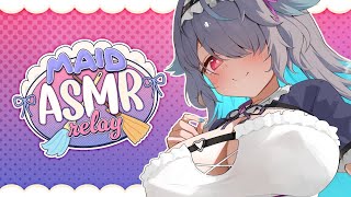 【Maid ASMR Relay】Embarrassing otaku cosplayer's attempt at being your 