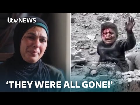 Mum returns to Gazan flat where her son was blown across the roof by an Israeli missile | ITV News