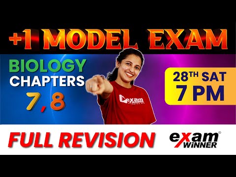 Plus One Model Exam Revision | Biology | Chapters 7,8 | Mission 12 Days | Day 6 | Exam Winner