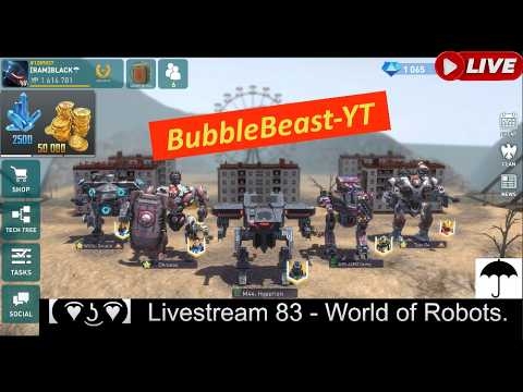 83 🔴LIVE STREAM NEW Battles (SOLO - SQUAD)🔥 BubbleBeast ♥️ - Black☂️ gameplay world of robots