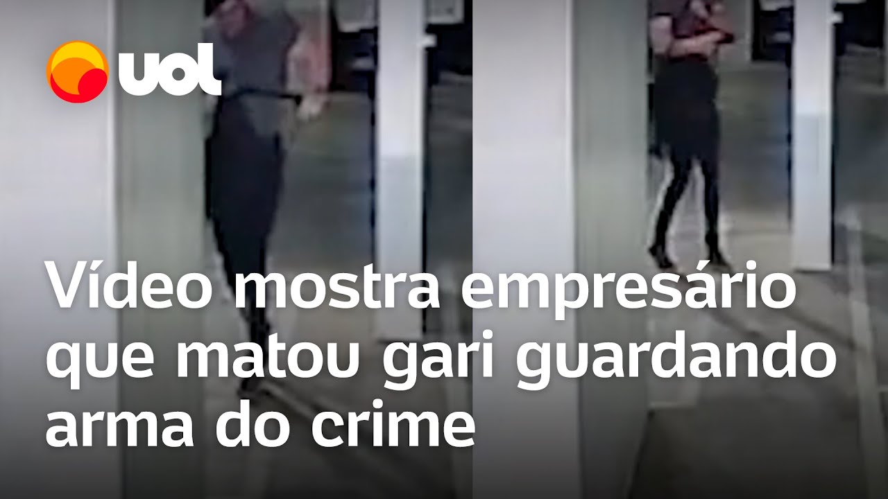 Vídeo mostra empresário que matou gari em MG guardando arma do crime veja
