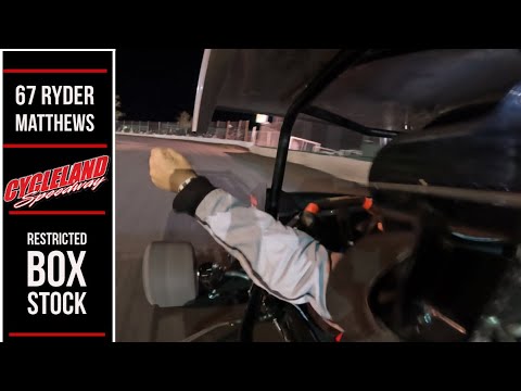 &quot;67 Ryder Matthews | Winning Onboard Cycleland Speedway Opening Night 2024 | Restricted Box Stock&quot; - dirt track racing video image