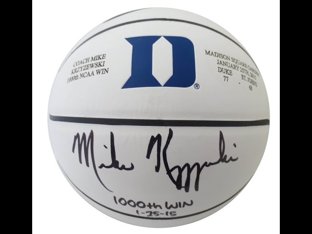 Coach K Signed Basketballs are a Must Have for Any Duke Fan
