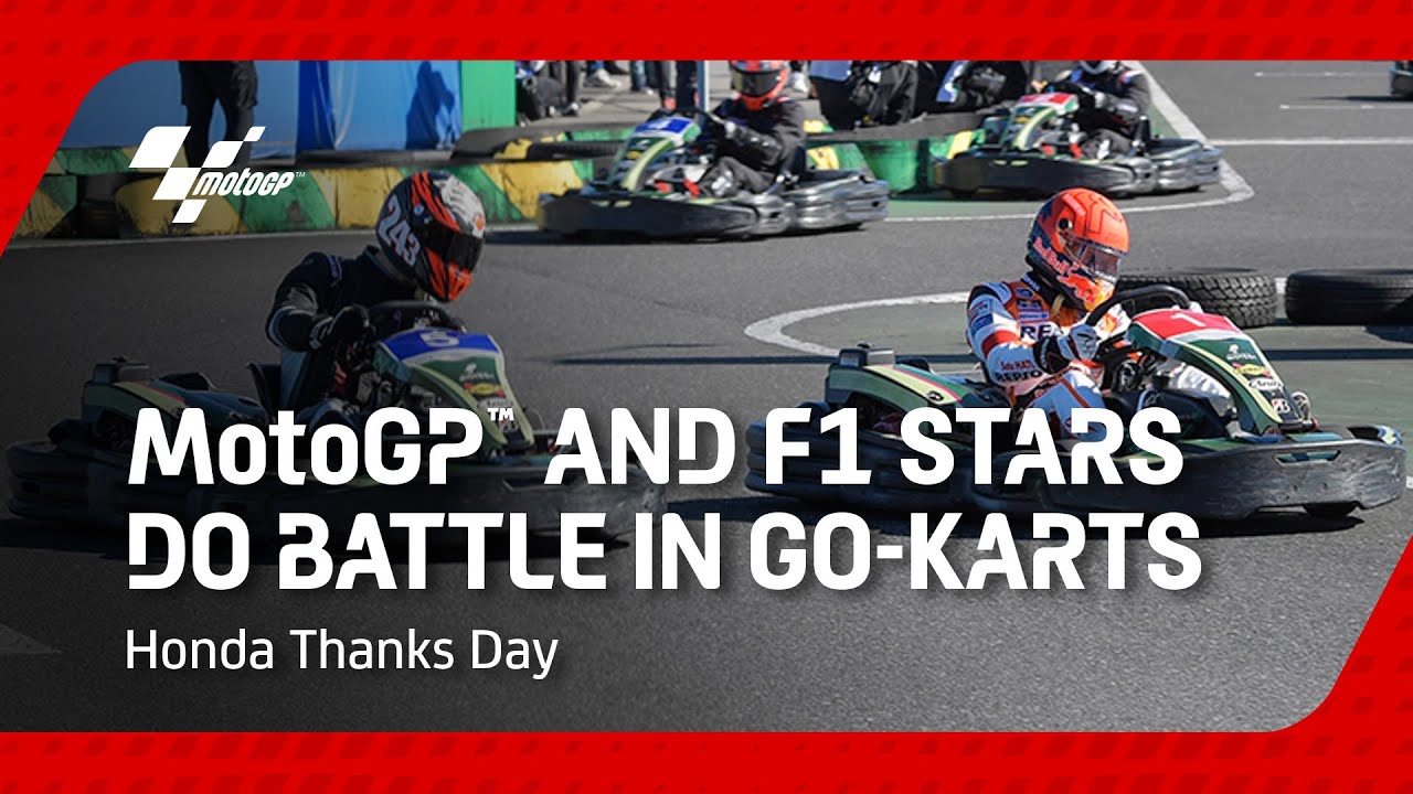 MotoGP™ and F1 stars battle it out in go-karts | Honda Thanks Day