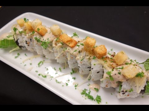 Shrimp Tempura Caesar Salad Roll - How To Make Sushi Series - UCbULqc7U1mCHiVSCIkwEpxw