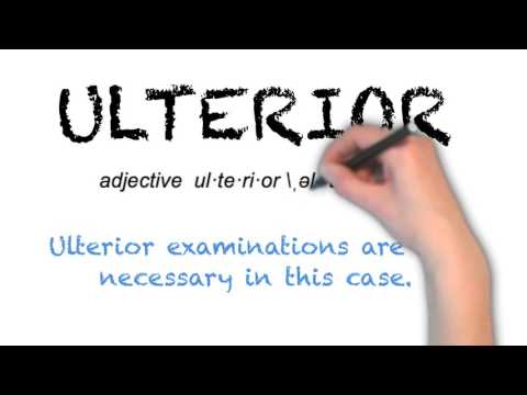 How to Pronounce 'ULTERIOR'- English Grammar
