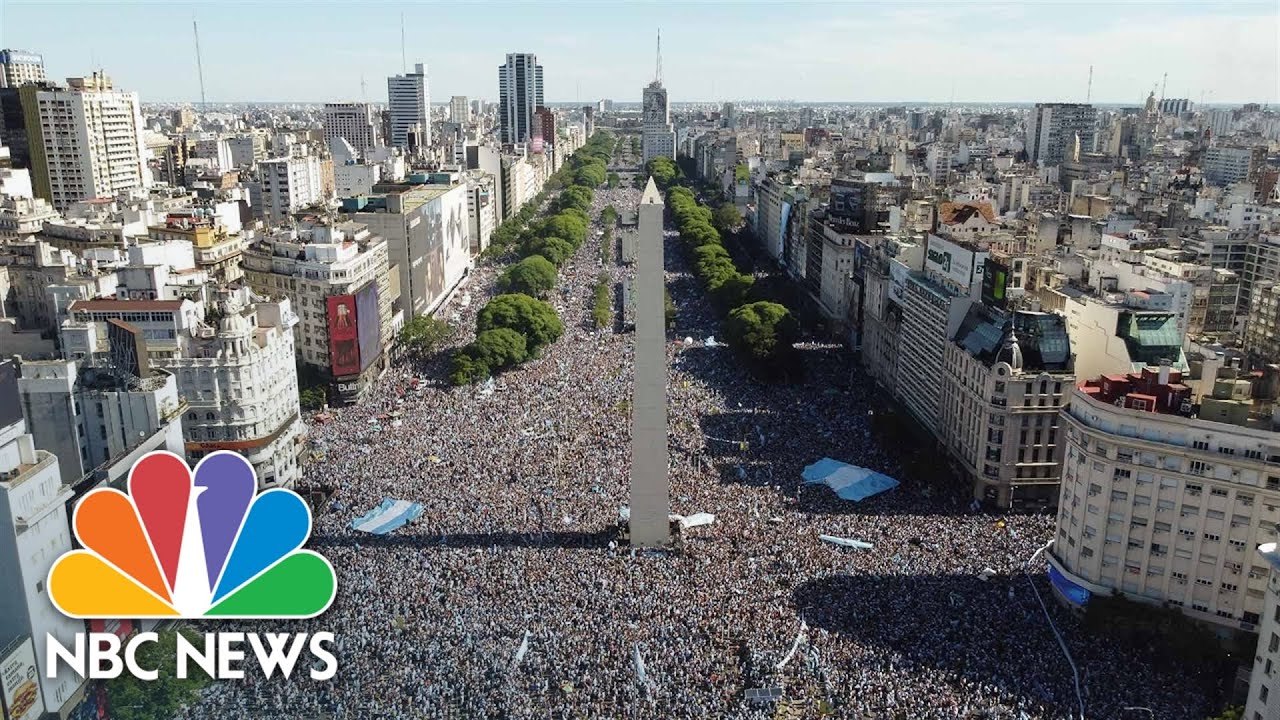 Watch: Huge Crowds In Buenos Aires Celebrate Argentina’s World Cup Win