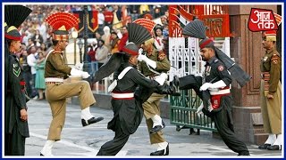 India - Pakistan Soldiers Fist Fight During Beating Retreat Ceremony