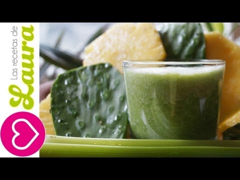 Licuado de Nopal con piña y apio - Licuado quema grasa para eliminar barriga y desinflamar - UCbtJ9-FGxyT76V5ebEDNhgg