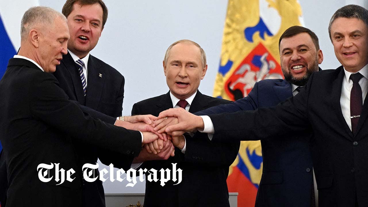Putin calls for peace talks with Kyiv as he celebrates annexes four Ukrainian regions