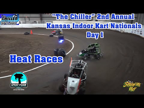 Heat Races - Day 1 - The Chiller 2nd Annual Kansas Indoor Kart Nationals - 17 January 2025 - dirt track racing video image