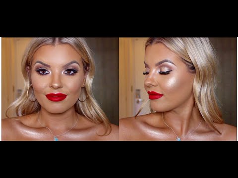 JASMINE HAND'S BIRTHDAY GLAM MAKEUP - MAC Ruby Woo Lipstick - Champagne Eyes, Winged liner - UC12R6-XcXIY8aaJdFXlEdfg