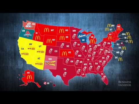 Most popular fast food restaurants in every state - UCcyq283he07B7_KUX07mmtA