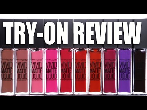 NEW - MAYBELLINE VIVID MATTE LIQUID | Try On Review - UC4qk9TtGhBKCkoWz5qGJcGg