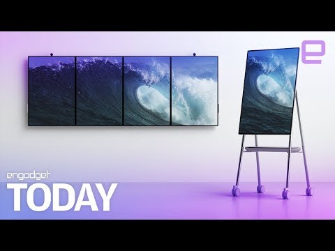 Microsoft's Surface Hub 2 is a giant rotating collaboration screen | Engadget Today - UC-6OW5aJYBFM33zXQlBKPNA